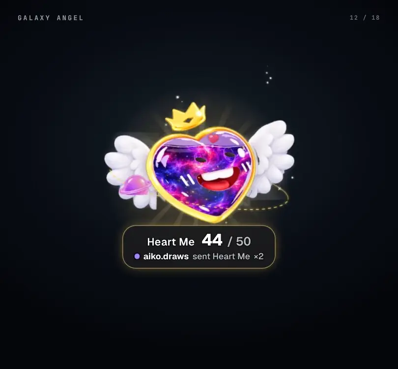 An iTok Heart Me design shown with example data